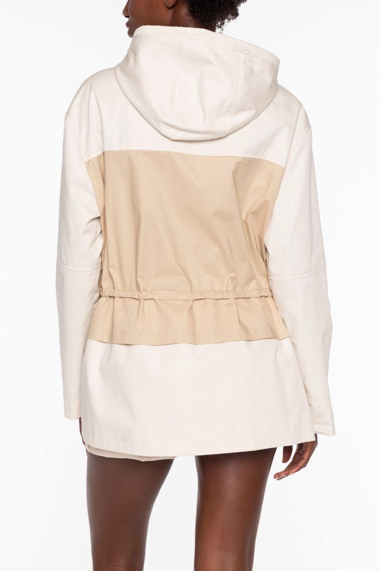 Parka AMIRAT-Parka crème oversize bicolore