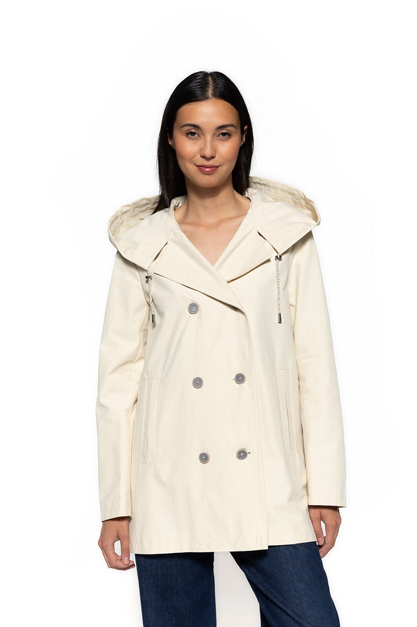 Capuche Femme Trench Femme De Marque Trench Mi-long à Capuche