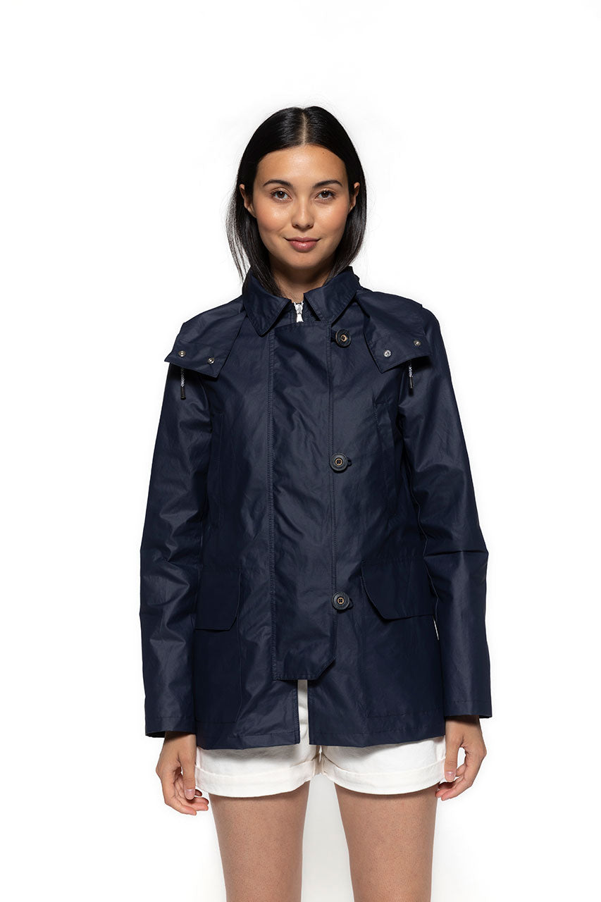 Parka esprit duffle a capuche marine Trench Coat Trench Coat France