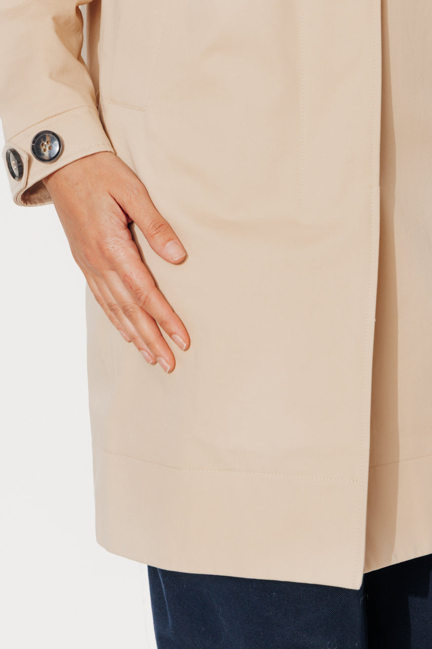 SAUZET - SAUZET - Trench oversize 100% coton déperlant BEIGE - Trench & Coat