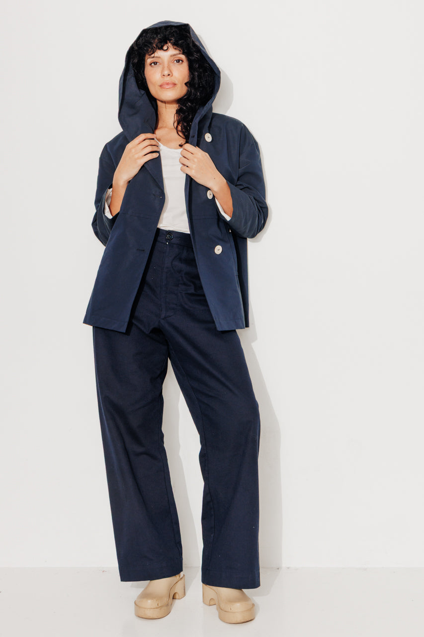 GRENADIER - Parka courte oversize, déperlante MARINE - Trench & Coat