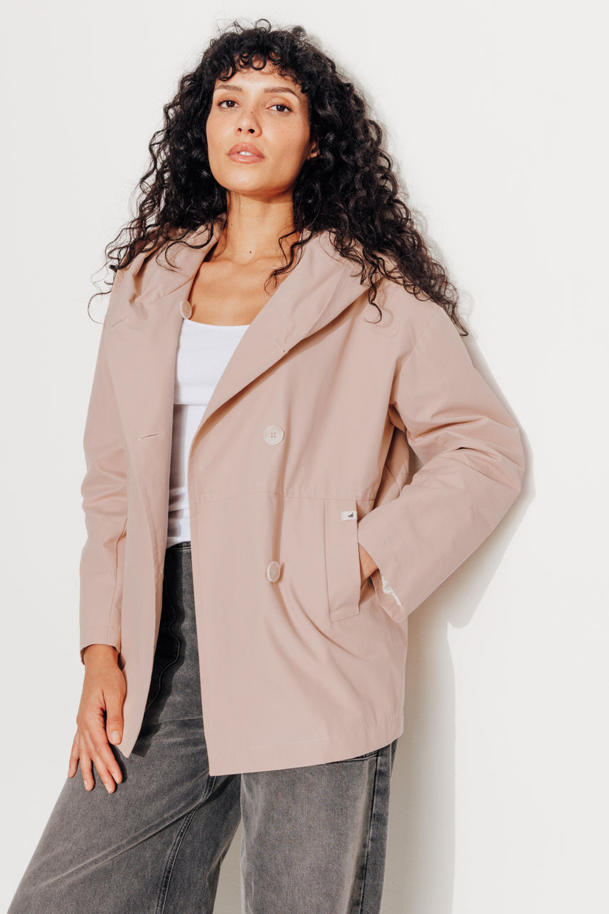 GRENADIER - Parka courte oversize, déperlante Beige rosé / Pink beige - Trench & Coat