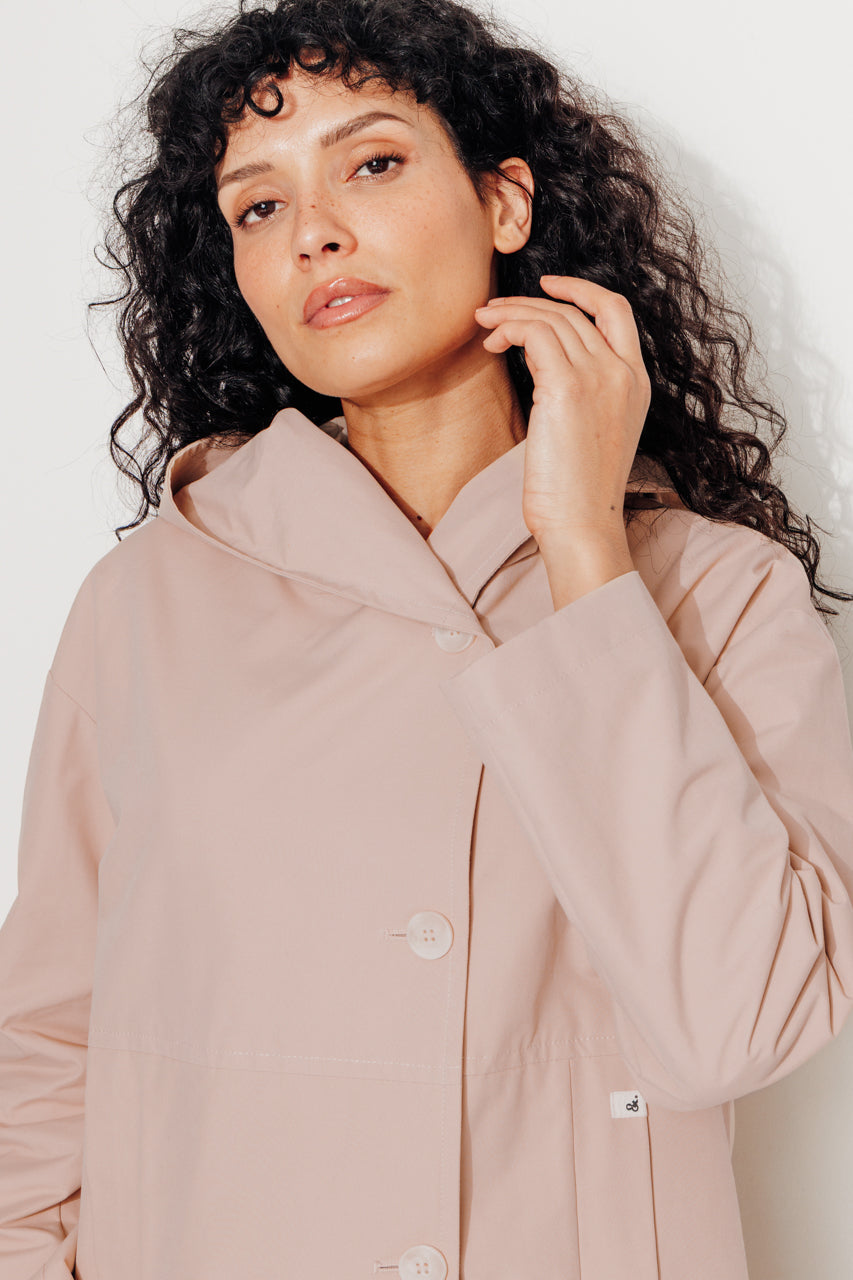 GRENADIER - Parka courte oversize, déperlante Beige rosé / Pink beige - Trench & Coat