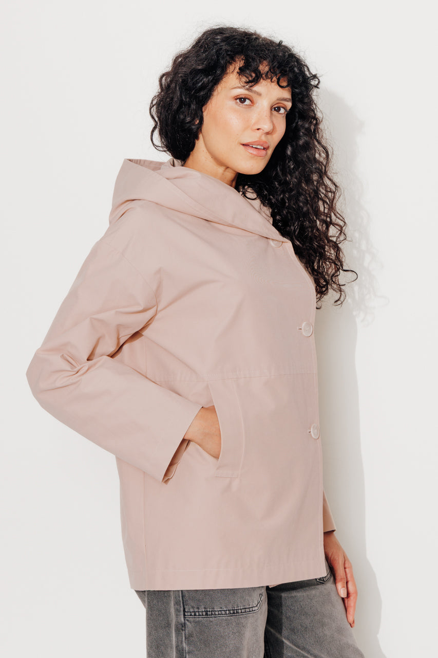 GRENADIER - Parka courte oversize, déperlante Beige rosé / Pink beige - Trench & Coat