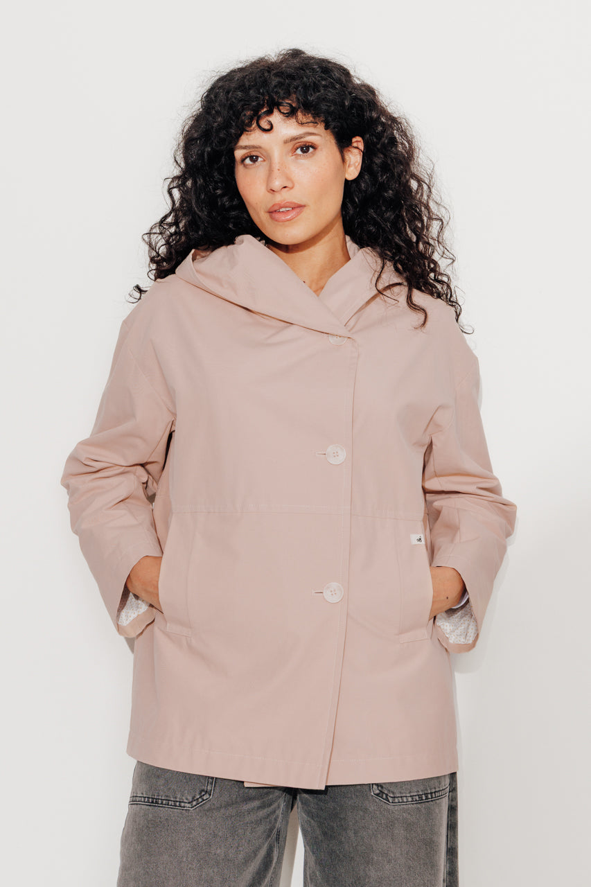 GRENADIER - Parka courte oversize, déperlante Beige rosé / Pink beige - Trench & Coat