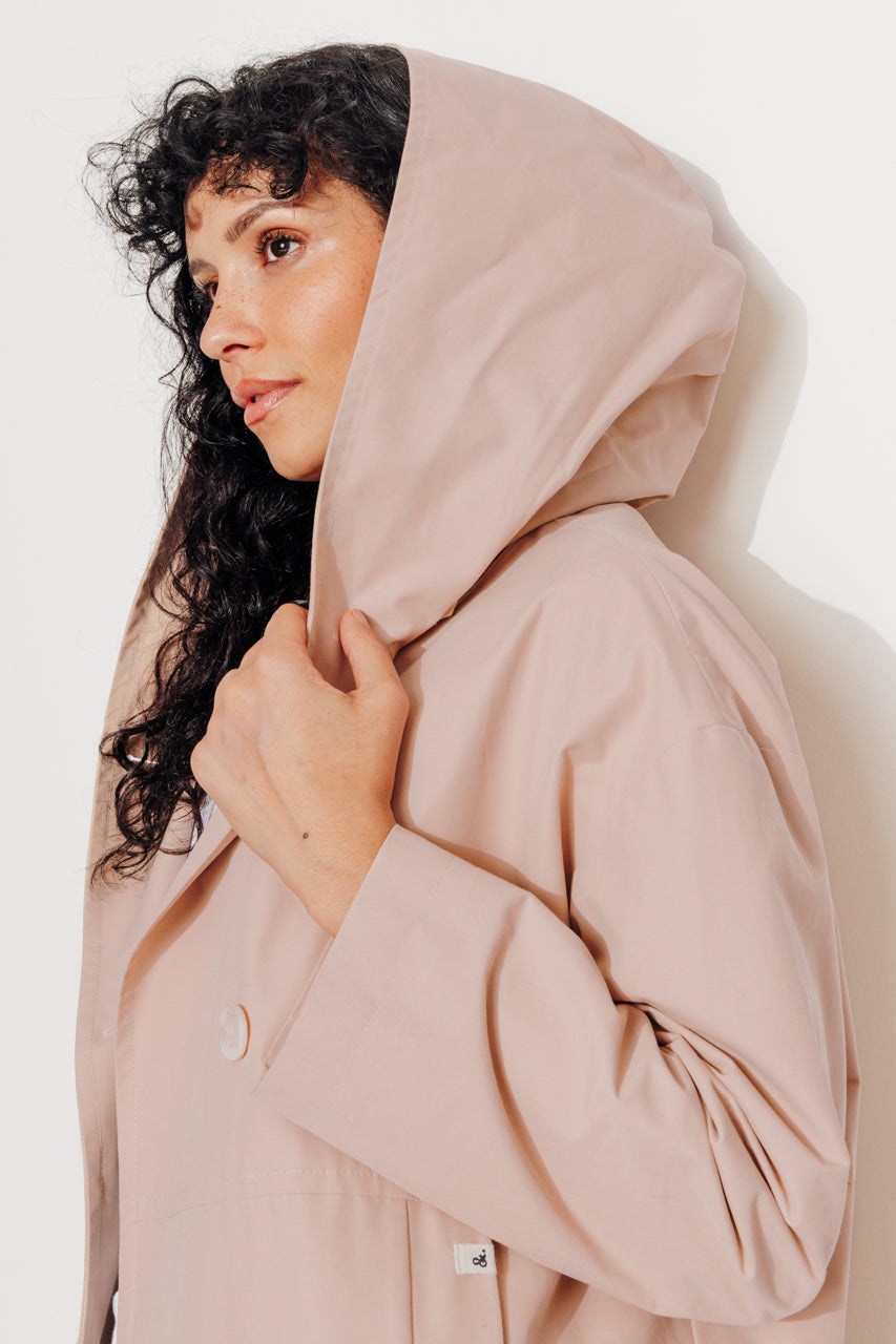 GRENADIER - Parka courte oversize, déperlante Beige rosé / Pink beige - Trench & Coat