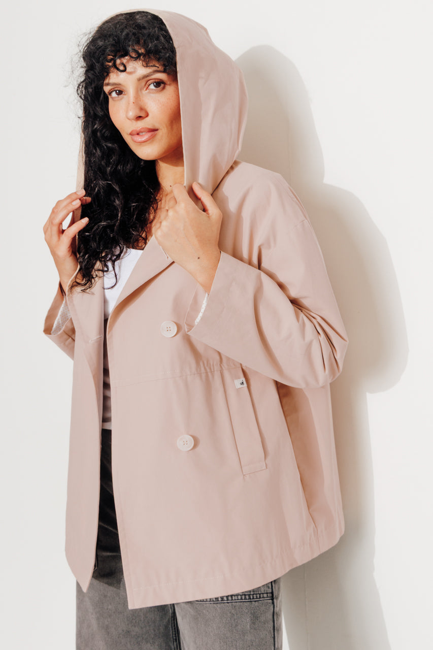 GRENADIER - Parka courte oversize, déperlante Beige rosé / Pink beige - Trench & Coat