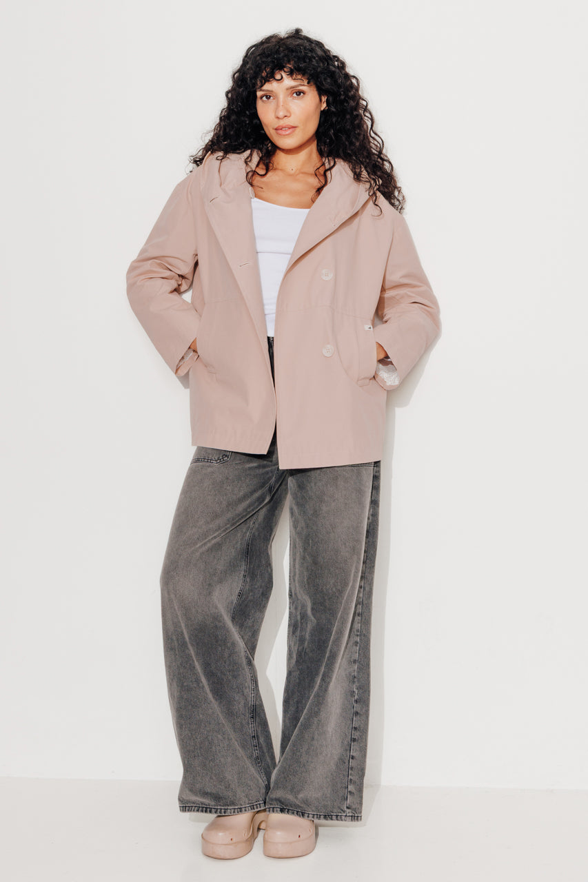 GRENADIER - Parka courte oversize, déperlante Beige rosé / Pink beige - Trench & Coat