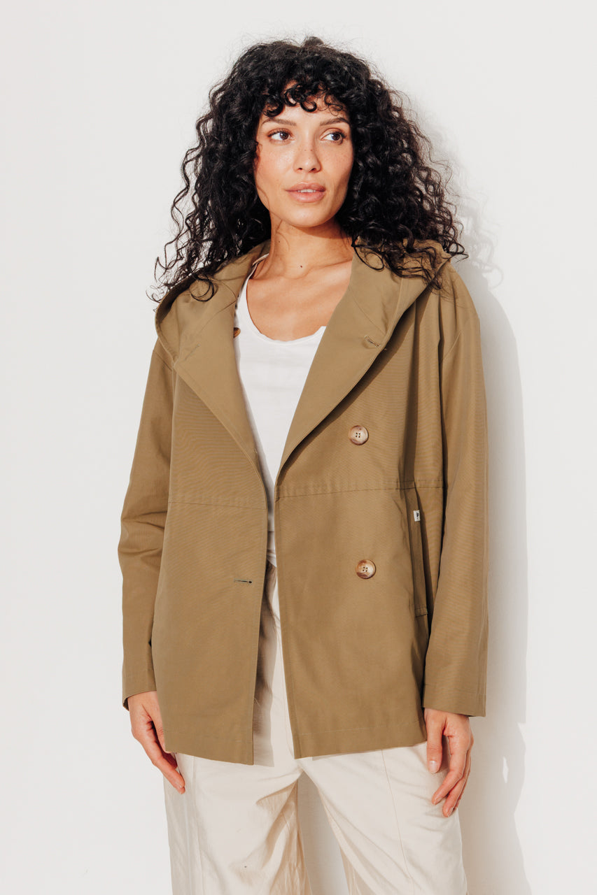 GRENADIER - Parka courte capuche en coton majoritaire BRONZE - Trench & Coat