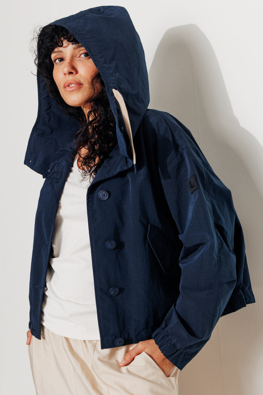 SUREAU - Veste courte, légère et déperlante MARINE - Trench & Coat