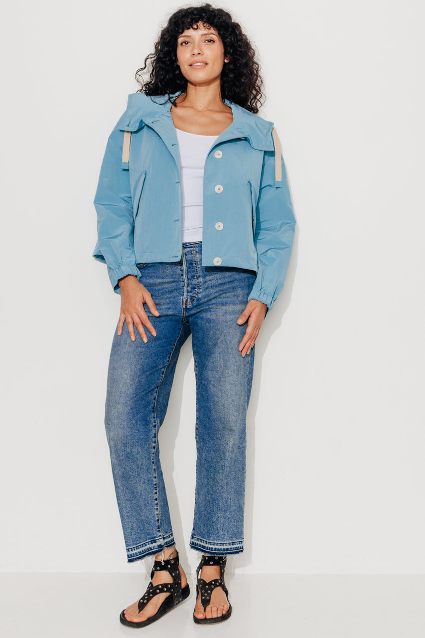 SUREAU - SUREAU - Veste courte, légère et déperlante BLEU RAF - Trench & Coat