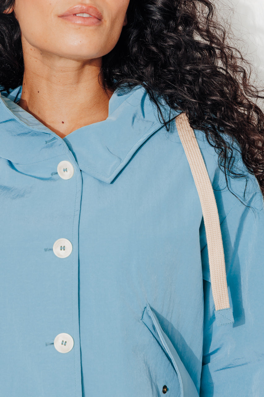 SUREAU - SUREAU - Veste courte, légère et déperlante BLEU RAF - Trench & Coat