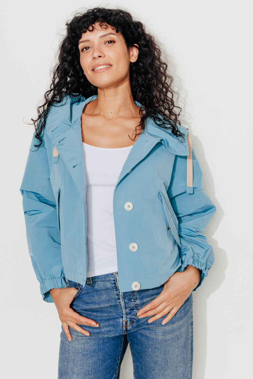 SUREAU - SUREAU - Veste courte, légère et déperlante BLEU RAF - Trench & Coat