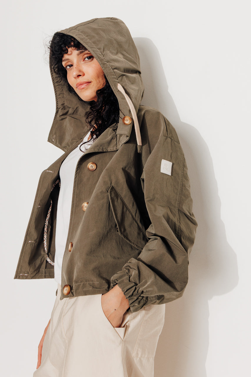 SUREAU - Veste courte, légère et déperlante KAKI - Trench & Coat