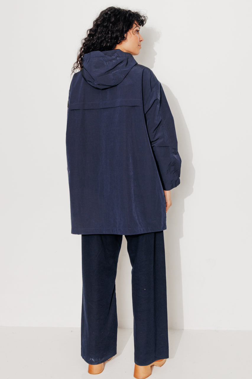 CORNUS - Parka décontractée à capuche déperlante marine MARINE - Trench & Coat