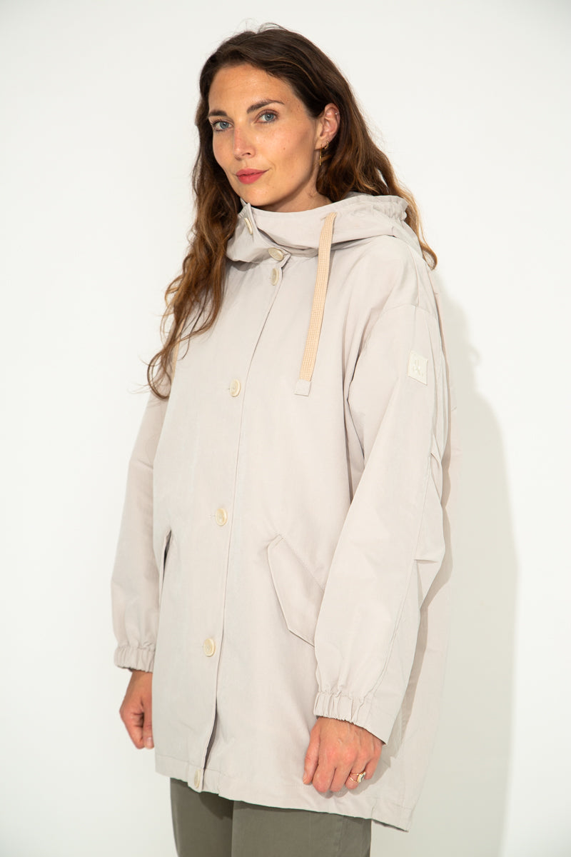 CORNUS - CORNUS - Parka décontractée à capuche déperlante crème CREME - Trench & Coat