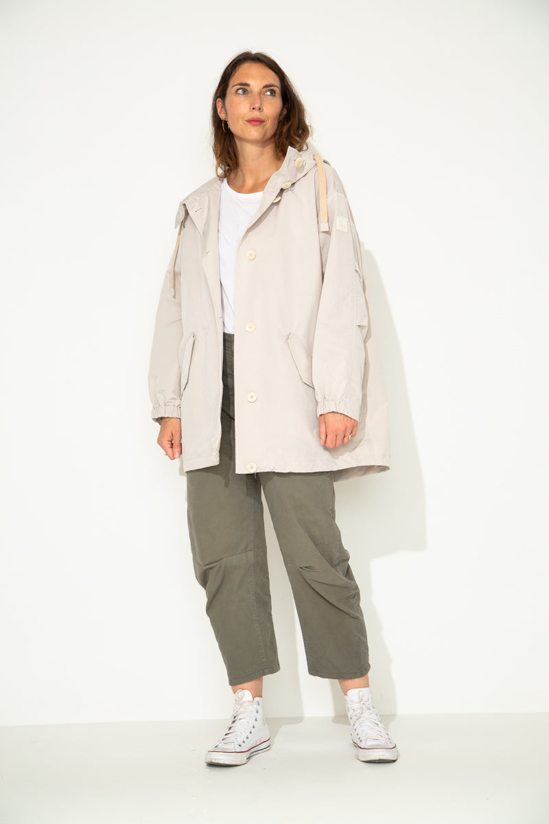 CORNUS - CORNUS - Parka décontractée à capuche déperlante crème CREME - Trench & Coat
