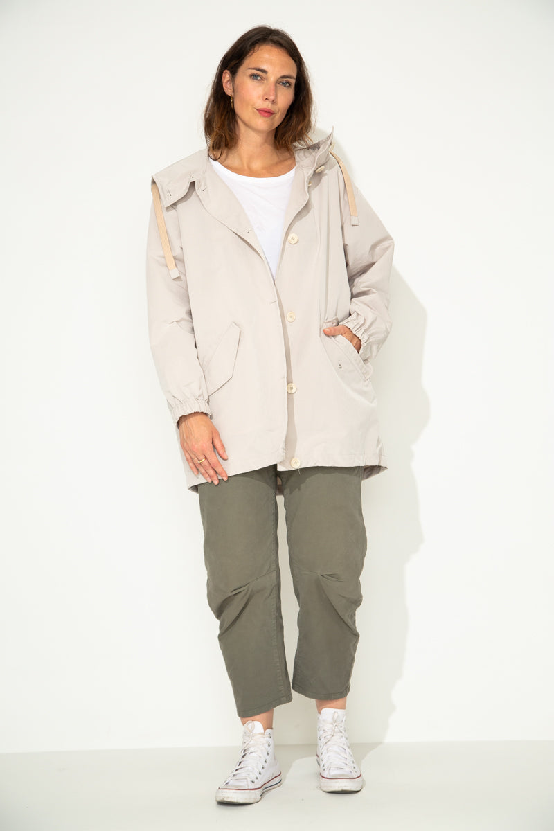 CORNUS - CORNUS - Parka décontractée à capuche déperlante crème CREME - Trench & Coat