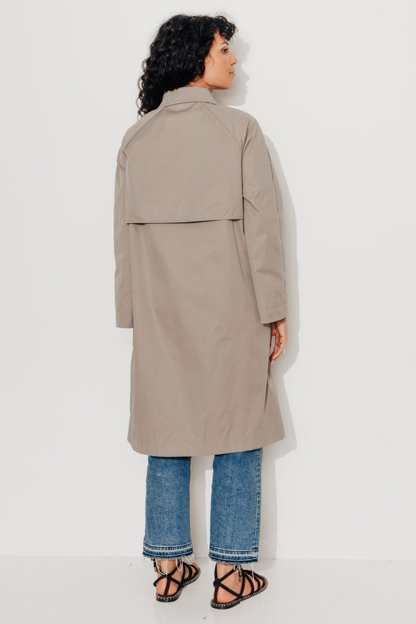 ROSALES - ROSALES - Imper volume ample toucher doux aspect coton KAKI - Trench & Coat