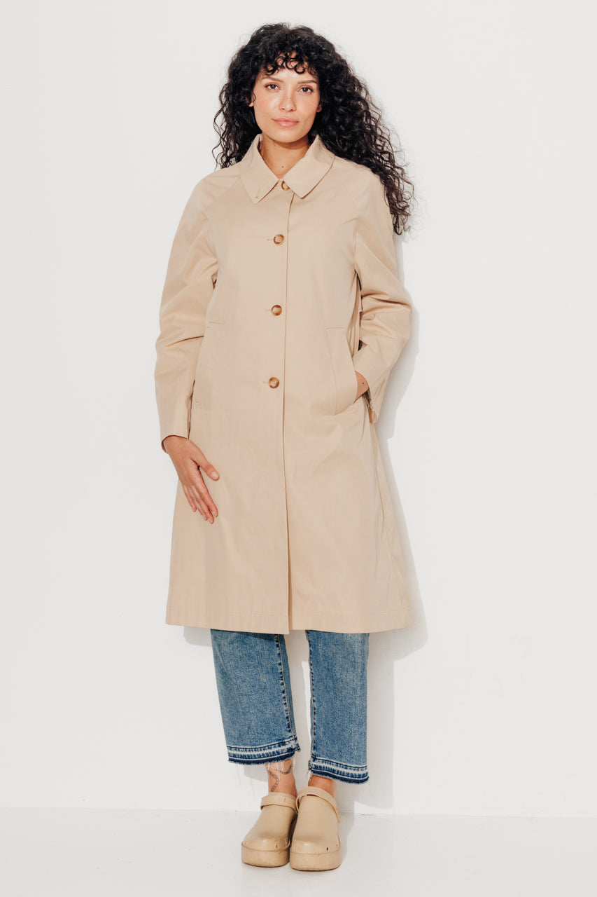 ROSALES - ROSALES- Imper volume ample toucher doux aspect coton SABLE - Trench & Coat