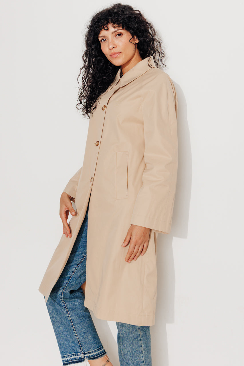 ROSALES - ROSALES- Imper volume ample toucher doux aspect coton SABLE - Trench & Coat