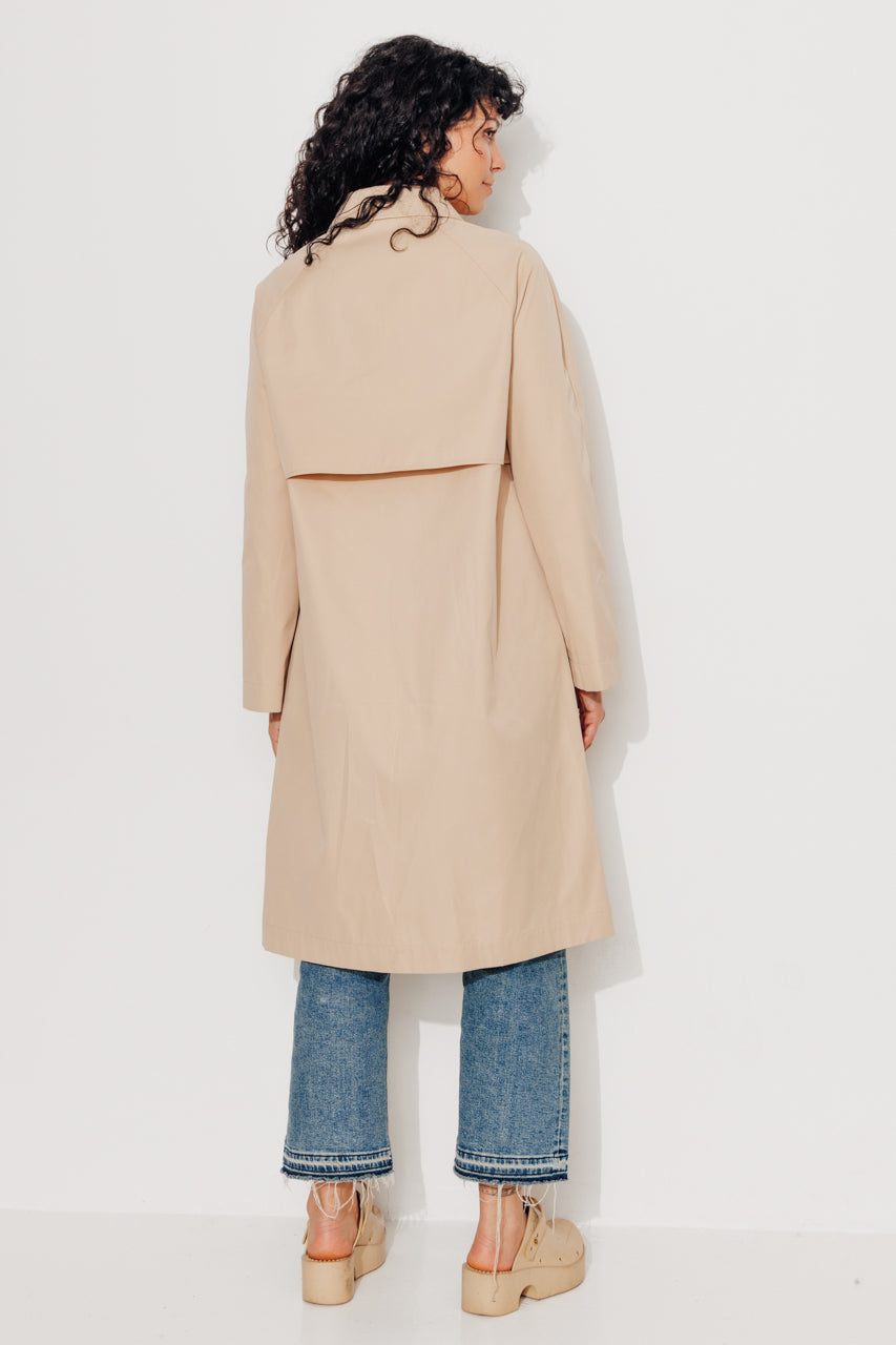 ROSALES - ROSALES- Imper volume ample toucher doux aspect coton SABLE - Trench & Coat