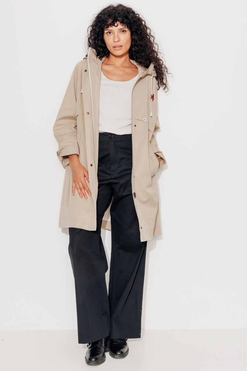 ALBIZIA - ALBIZIA - Parka oversize toucher doux aspect coton SABLE - Trench & Coat