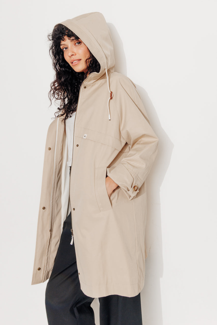 ALBIZIA - ALBIZIA - Parka oversize toucher doux aspect coton SABLE - Trench & Coat