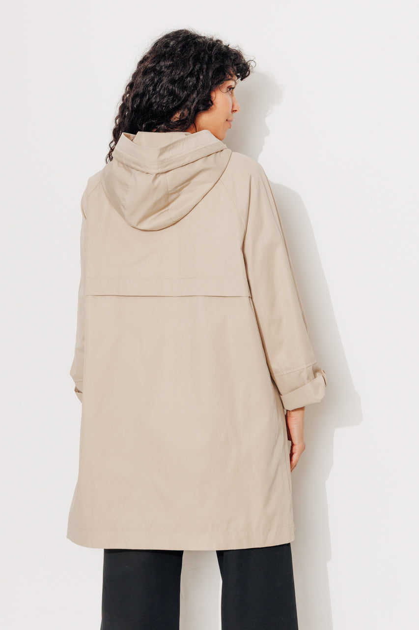 ALBIZIA - ALBIZIA - Parka oversize toucher doux aspect coton SABLE - Trench & Coat
