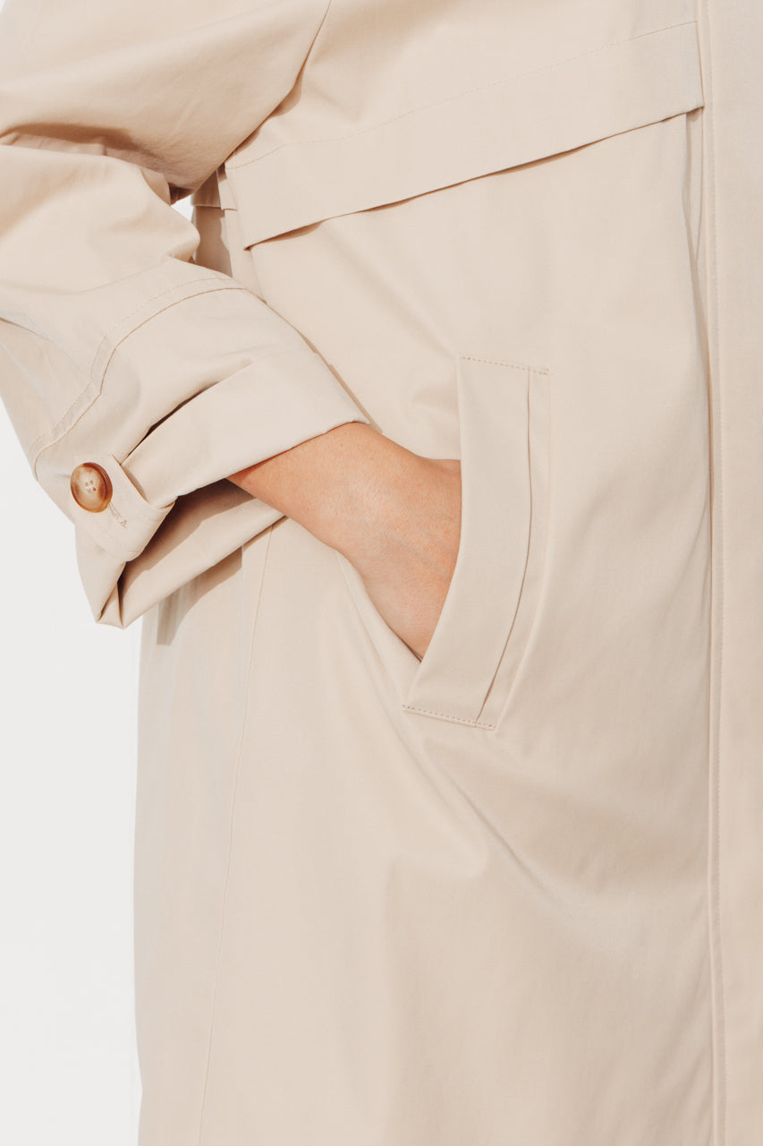 ALBIZIA - ALBIZIA - Parka oversize toucher doux aspect coton SABLE - Trench & Coat
