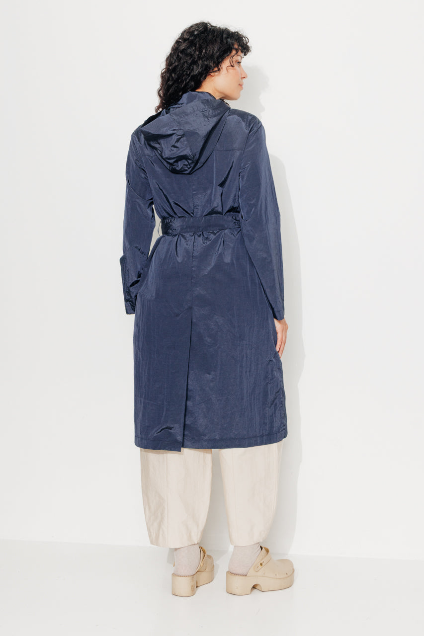 GRAMINE - GRAMINE - Imper fluide à capuche marine non doublé MARINE - Trench & Coat