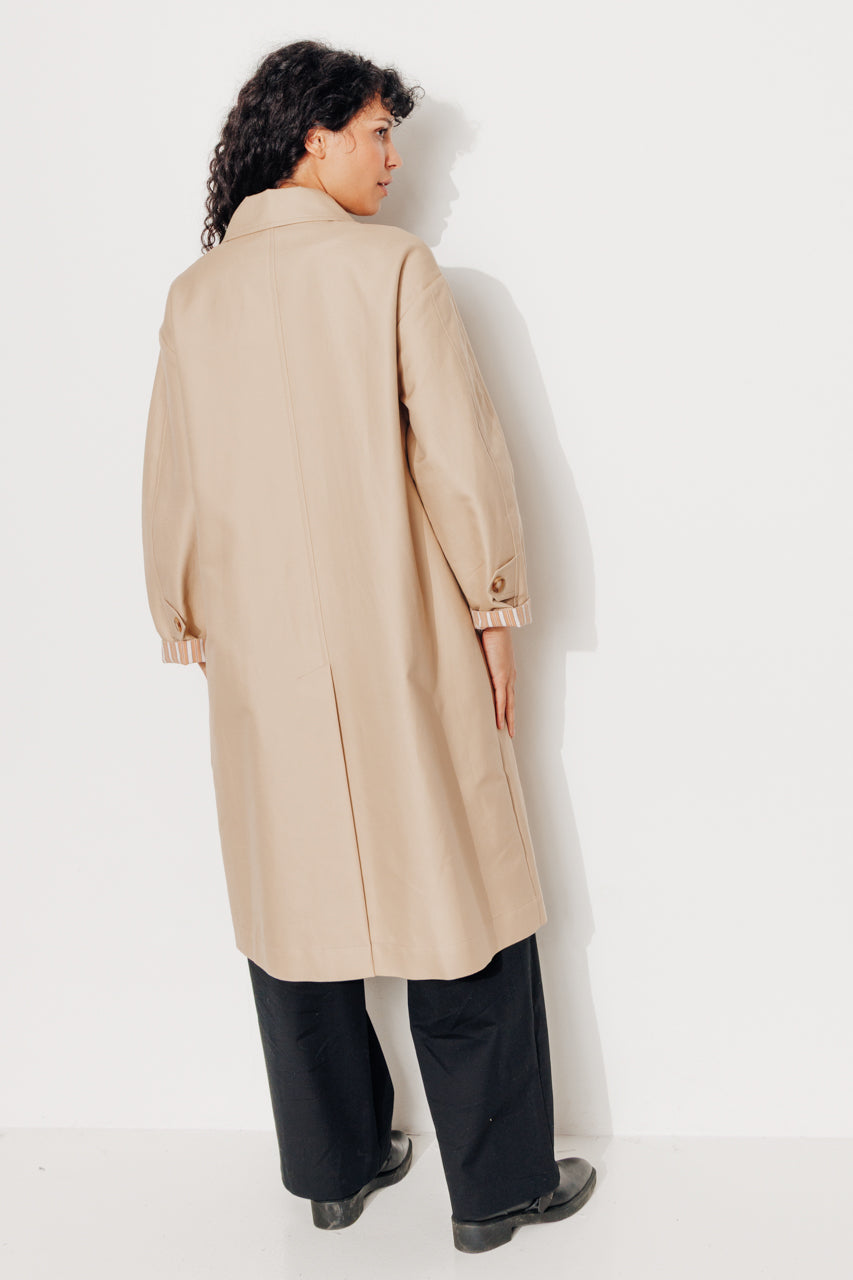 CITRONNELLE - CITRONNELLE - Imper oversize 100% coton déperlant SABLE - Trench & Coat