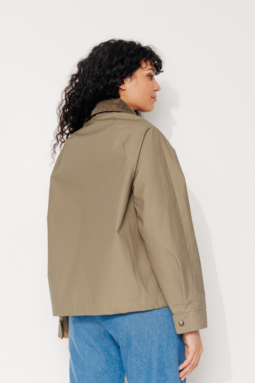 SORBUS - SORBUS - Imperméable court oversize en coton staywax beige BEIGE - Trench & Coat