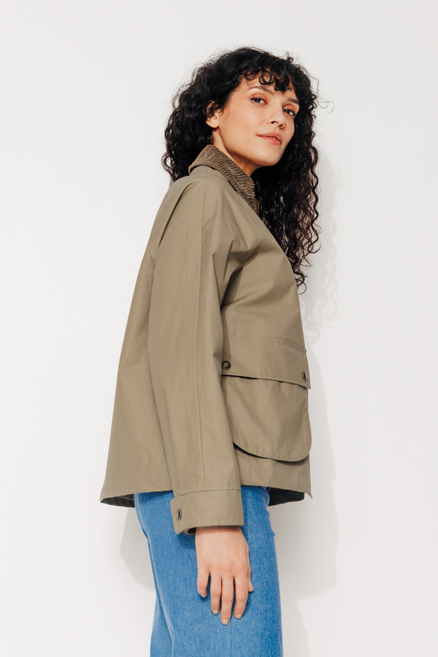 SORBUS - SORBUS - Imperméable court oversize en coton staywax beige BEIGE - Trench & Coat