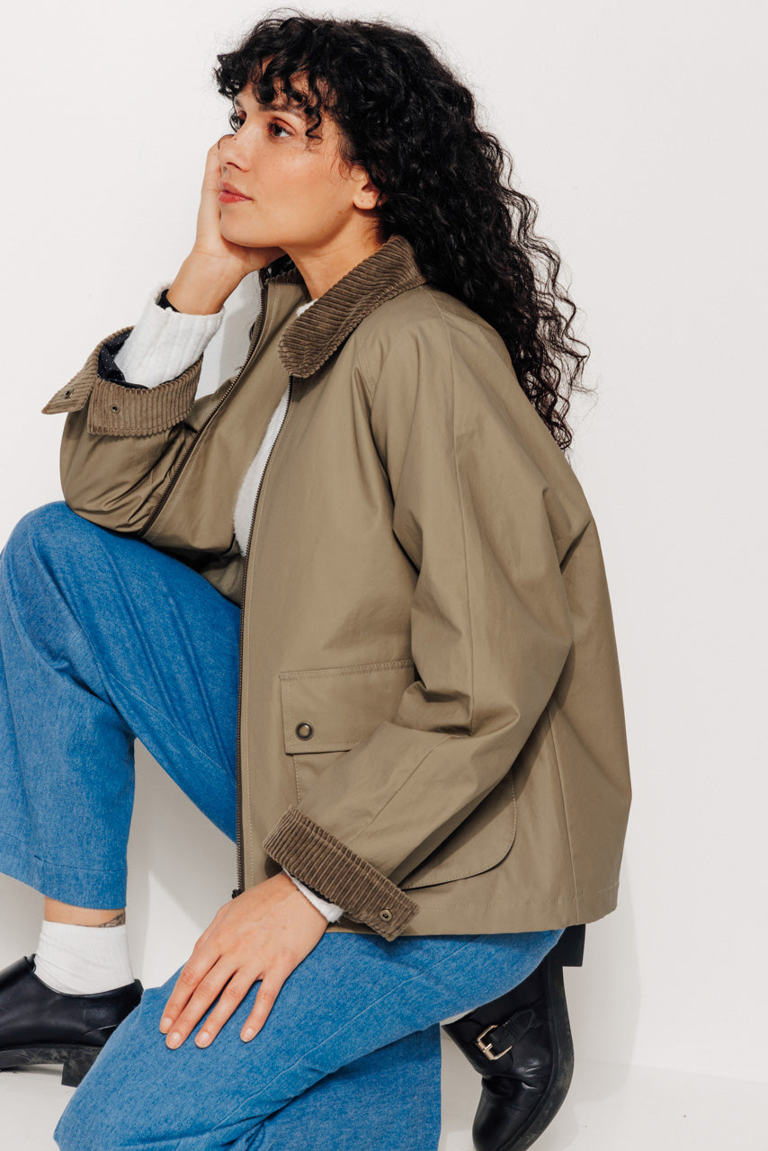SORBUS - SORBUS - Imperméable court oversize en coton staywax beige BEIGE - Trench & Coat