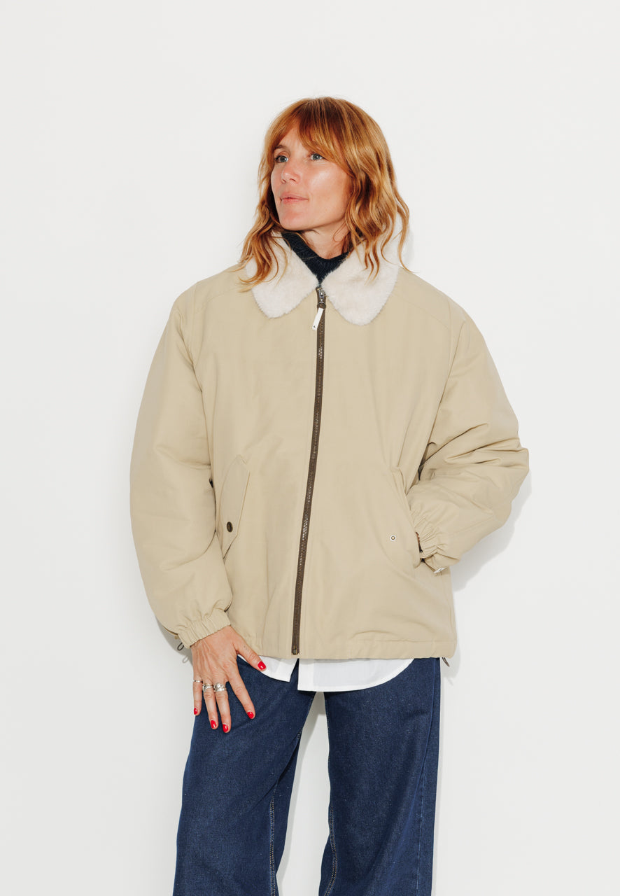 THUYA - THUYA - Imperméable court ouatiné en coton déperlant camel CAMEL - Trench & Coat
