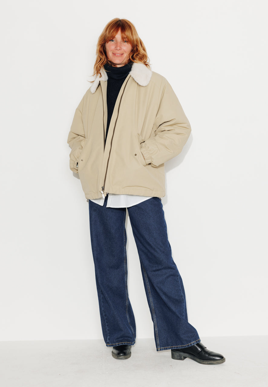 THUYA - THUYA - Imperméable court ouatiné en coton déperlant camel CAMEL - Trench & Coat