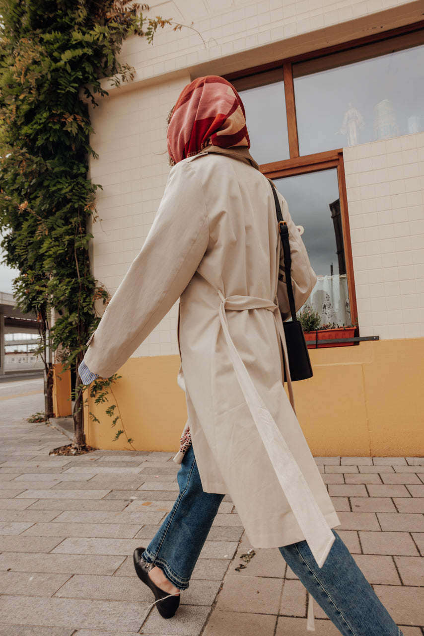 MAROCA - TRENCH LONG 100% COTON DÉPERLANT ET VELOURS