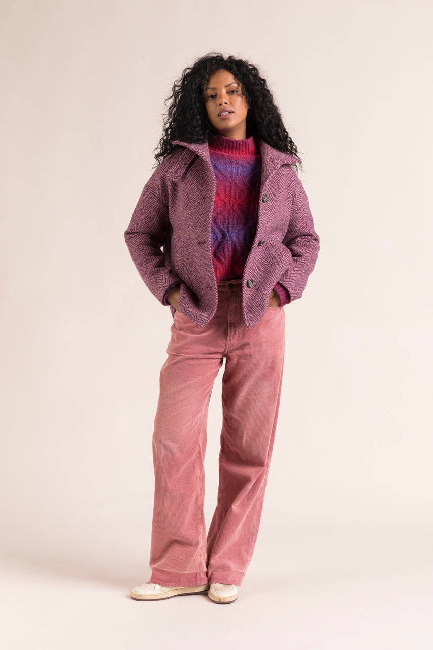 Manteau court femme sale