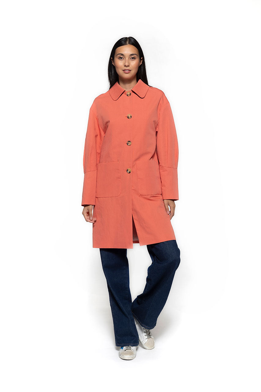 Coral trench coat discount