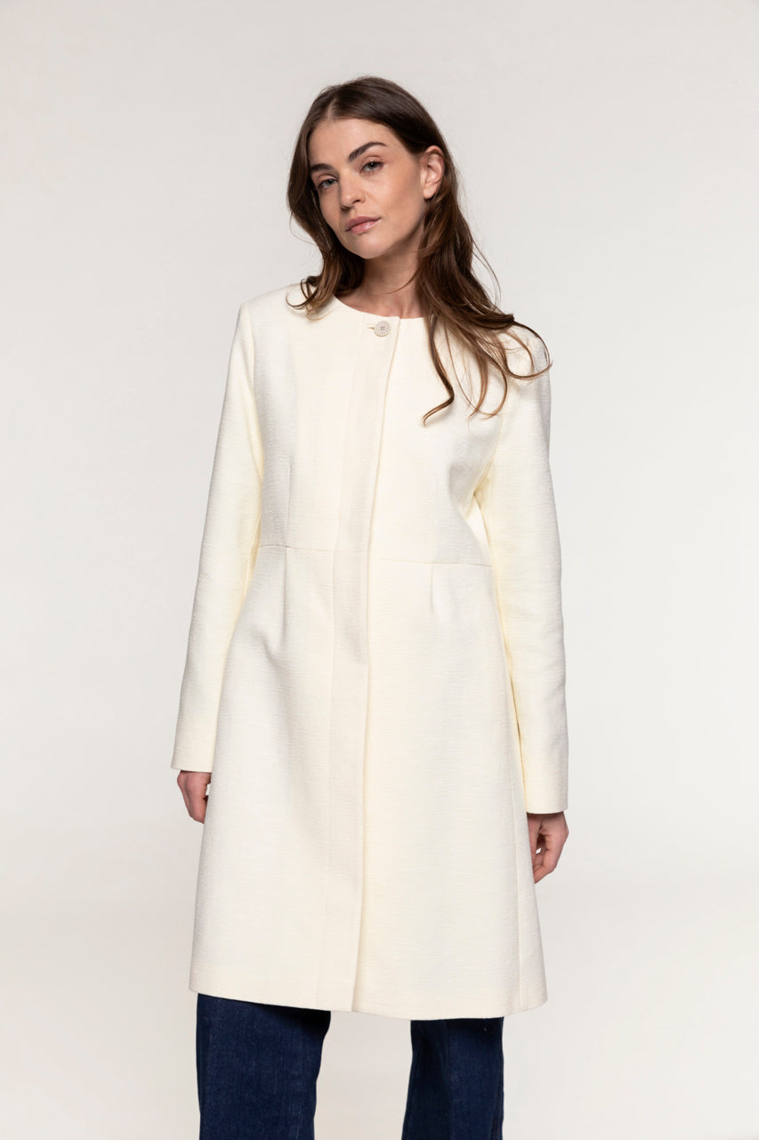 Coat without collar discount
