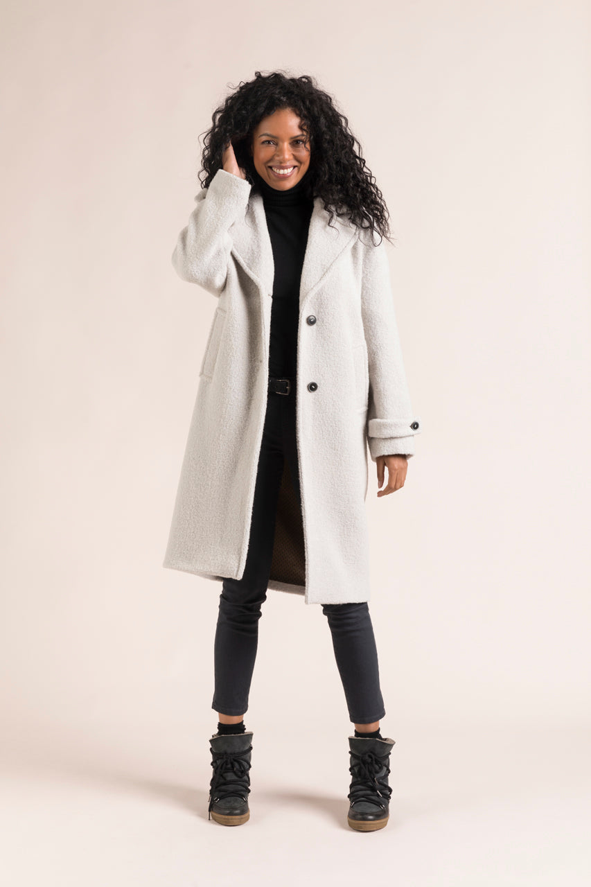 Manteau femme oversize laine sale