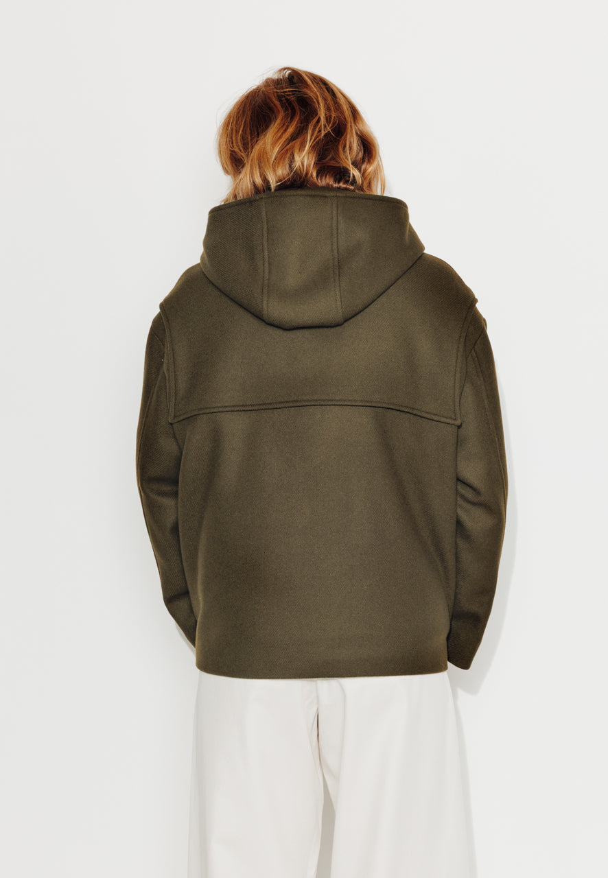ABEKIA - ABEKIA - Manteau court oversize en drap de laine vierge kaki Kaki / Khaki - Trench & Coat