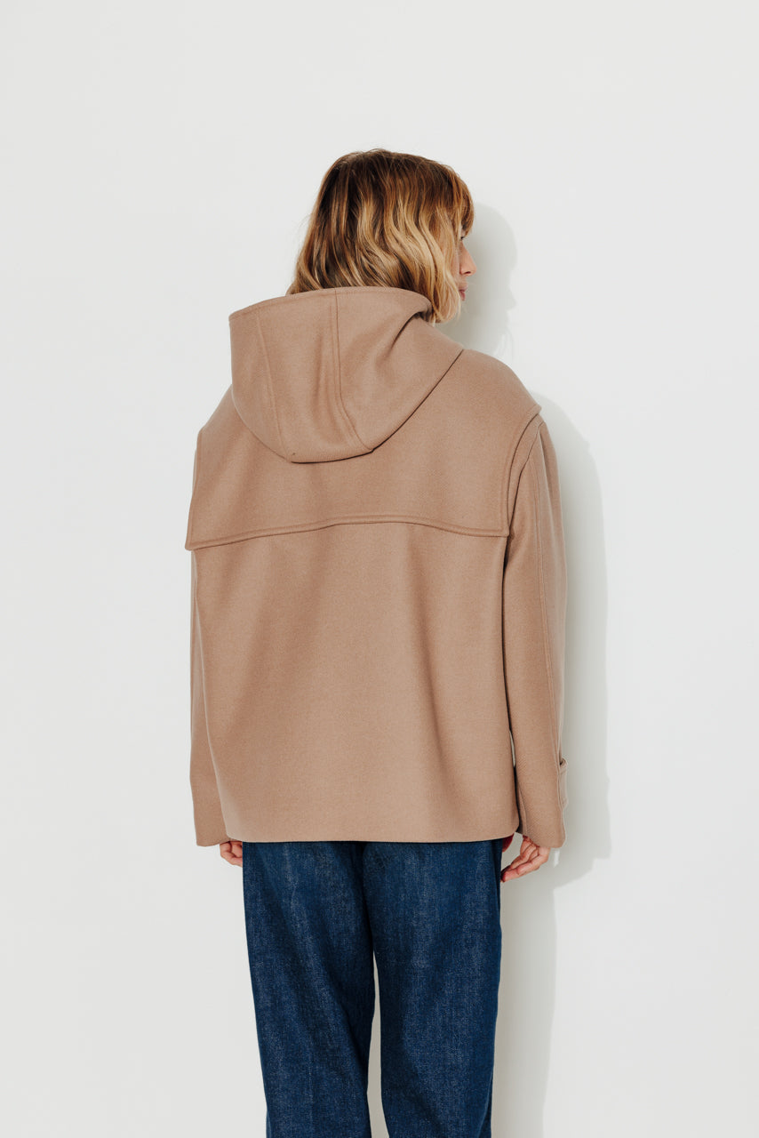 ABEKIA - ABEKIA - Manteau court oversize en drap de laine vierge beige Beige / Beige - Trench & Coat