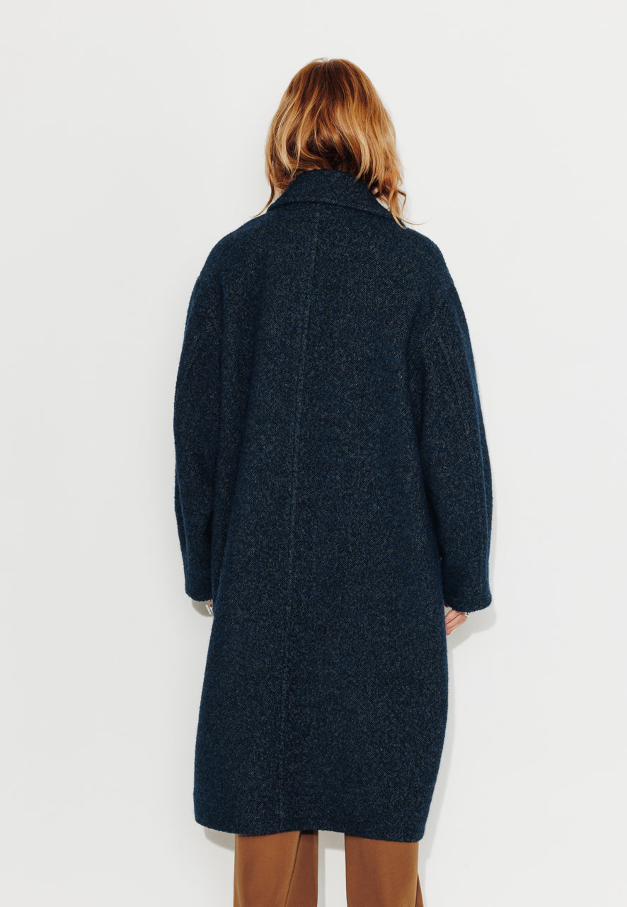TORMINALIS - TORMINALIS - Manteau mi-long oversize en gabardine de laine bouclée recyclée OCEAN - Trench & Coat
