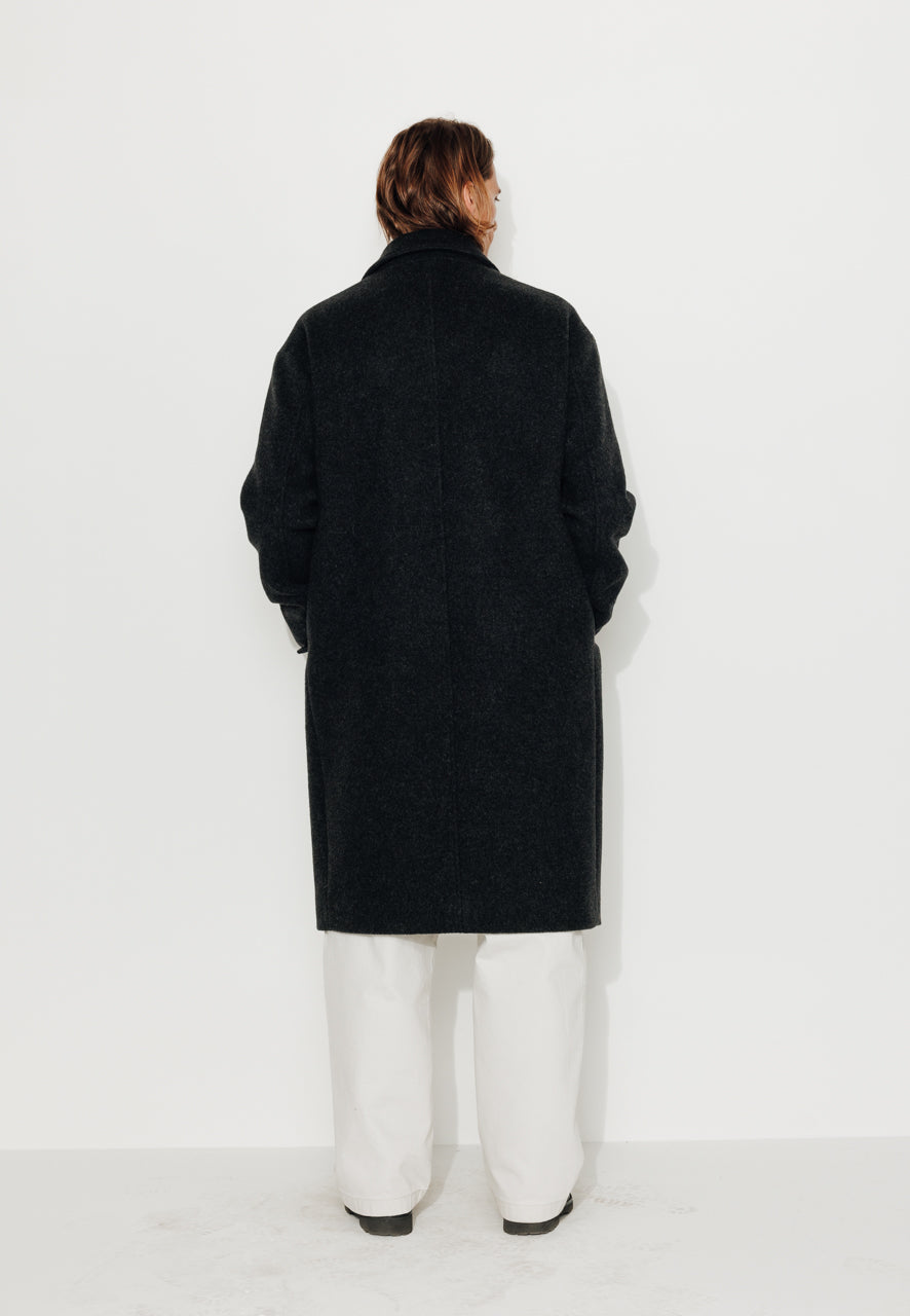 LARS - LARS - Manteau oversize en laine gris ANTHRACITE - Trench & Coat