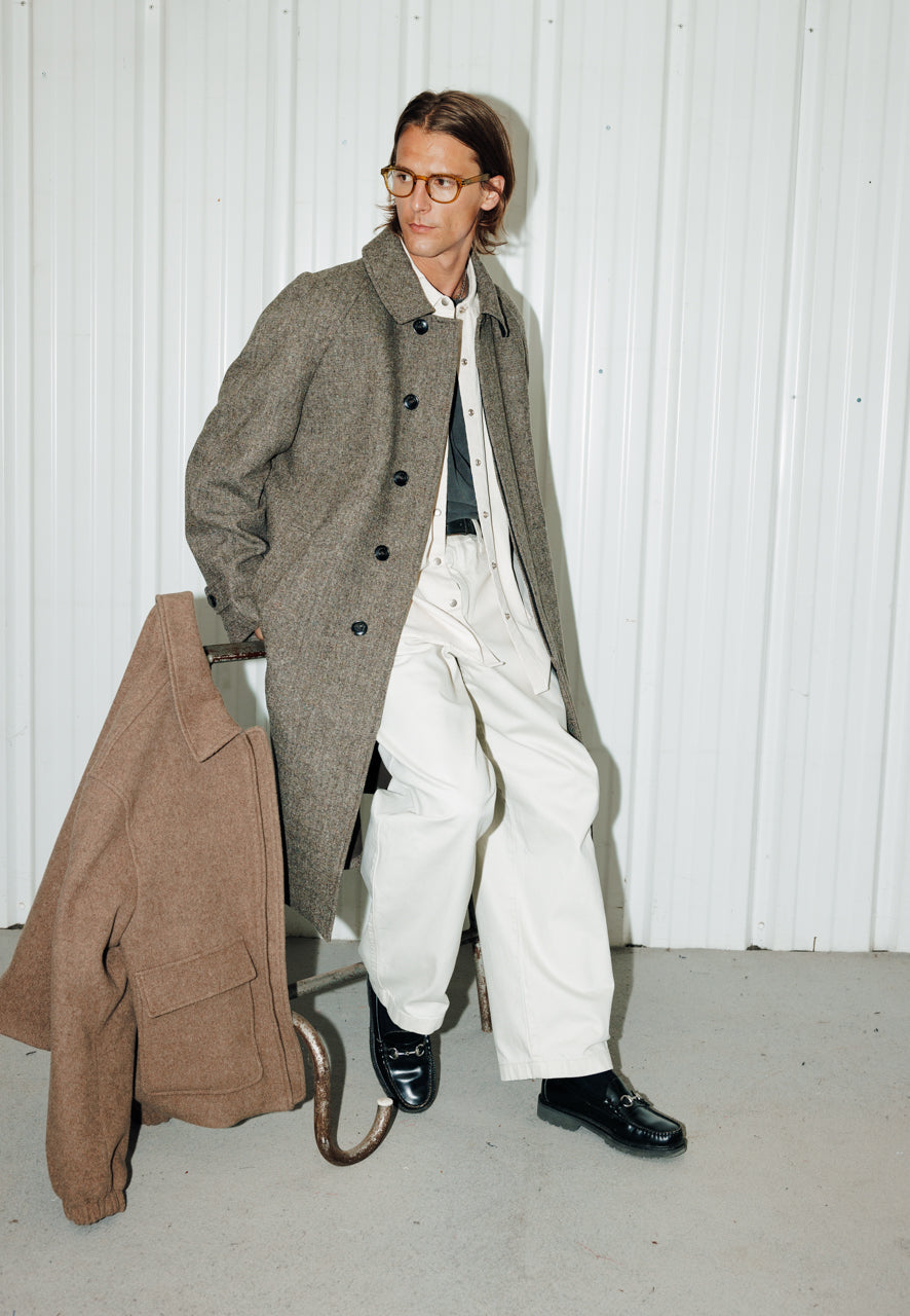 MARIUS - MARIUS - Manteau mi-long en drap shetland structuré marron MARRON - Trench & Coat