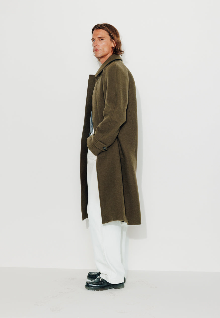MARIUS - MARIUS - Manteau mi-long en laine vierge kaki KAKI - Trench & Coat