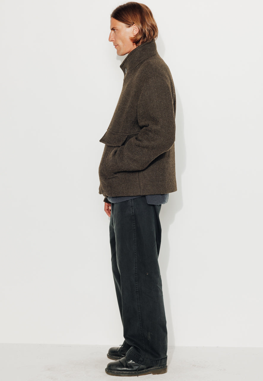 RAFI - RAFI – Manteau court oversize en laine vierge kaki KAKI - Trench & Coat