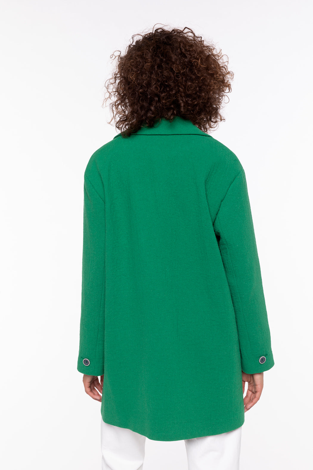 CLISSON jacket-Generous jacket in green cotton